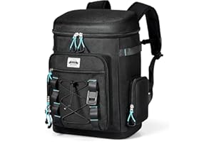 YULEEE 25L 30 Can Insulated Cooler Backpack - Leakproof Lightweight Cool Bag for Picnic,Beach,Camping, Hiking & Travel, Waterproof EVA Material, Portable Cooler Box for Men & Women