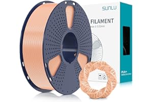 SUNLU Filament do drukarki 3D PLA Plus, filament 3D PLA+ 1,75 mm do drukarki 3D FDM i długopisów 3D, starannie nawinięty filament, mocny i wytrzymały, dokładność wymiarowa +/- 0,02 mm, szpula 1 kg, kolor cielisty