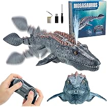 Bateaux dinosaures télécommandés S11 2.4GHz pour enfants, bateaux RC avec pulvérisation d'eau et lumière, piscine extérieure, jouet électrique RC, cadeaux pour garçons