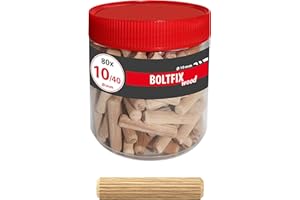 TOX tassello di legno Boltfix wood 10x40 mm, tassello ondulato in faggio massiccio, 80 pz, 015200181