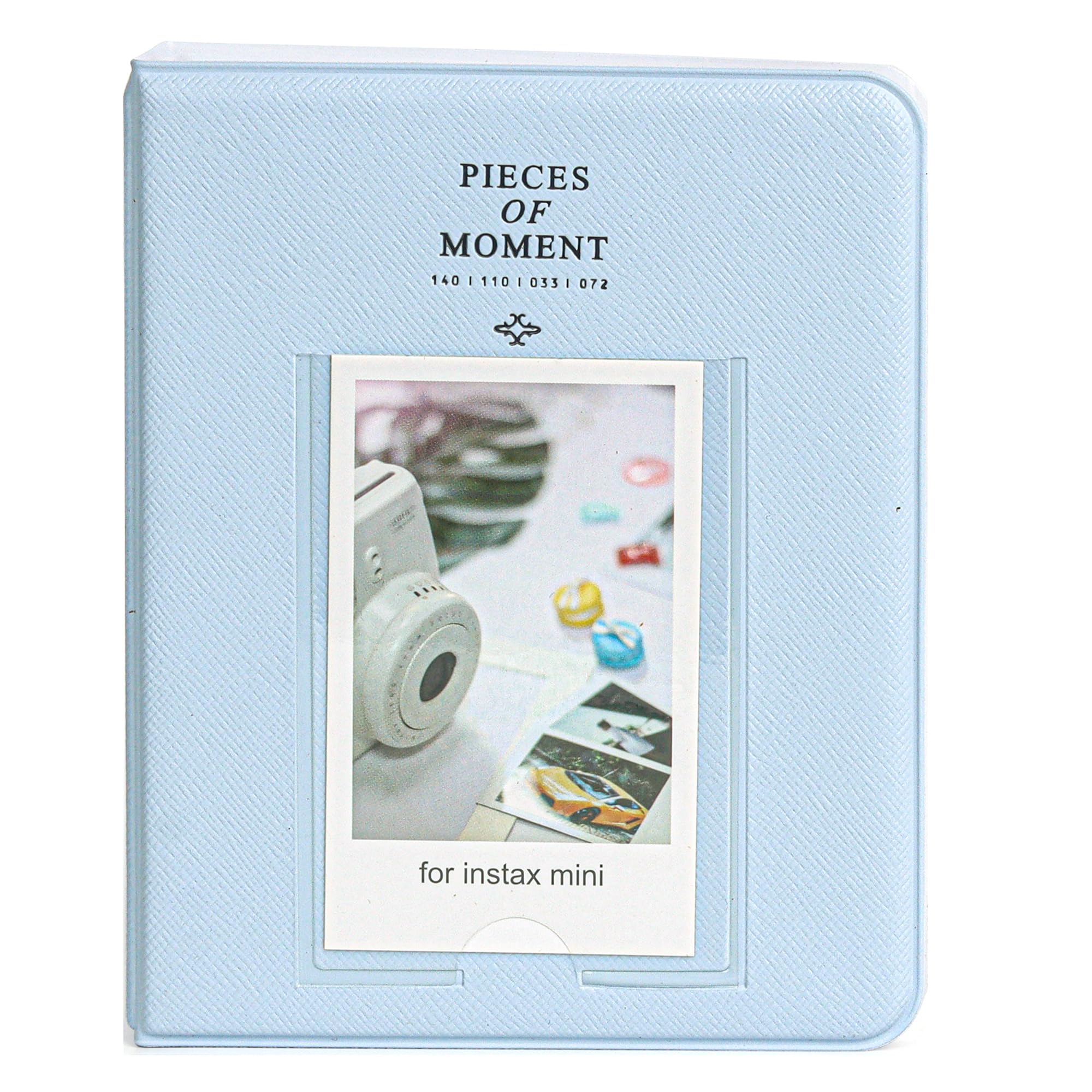 ZENKO 64 Pockets Photo Album for Fujifilm Instax Mini 12 11 9 8 40 Evo Liplay 7S Instant Camera/Mini Link Printer, Polaroid Snap Touch PIC-300 Z2300 Mint Zip Instant Camera Printer- Pastel Blue