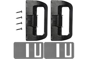 TonGass (2+2 Pack RV Refrigerator Door Handle Holder Grip RV Refrigerator Fridge Door Prop Clips Compatible with Dometic Fridge Upper and Lower Door DM2652 DM2852 DM2862 DM2662 DM2663 - Combo Pack