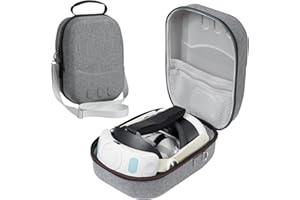 ANMIEL Tasche für Meta Quest 3, kompatibel mit Meta Quest 3 VR Headset, Controller Grips, kompatibel mit Battery Elite Strap, Controllern und anderem Zubehör, Hartschalenkoffer-Grau