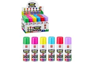 Cepewa kritsprej spraykrita markeringsspray 6 färger vattenlöslig (1 x set om 24 spraykrita)