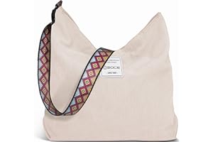 OSOCE Sac fourre-tout en velours côtelé Sacs à main de grande capacité