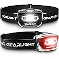 GearLight 2Pack LED Headlamp - Outdoor Camping Headlamps with Adjustable Headband - Lightweight Headlight with 7 Modes and Pivotable Head - Stocking Stuffer Gifts for Men