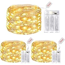 Vacoulery Lot De 2 Guirlande Lumineuse, 10M 100 LED USB Fairy Lights 8 Modes Minuteur Etanche Lumière Avec Télécommande Pour Chambre Mariage Soirée Jardin