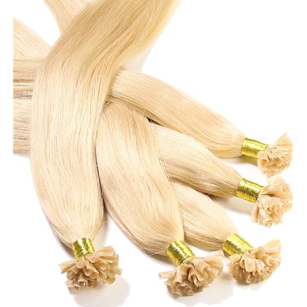 Keratin Bonding - # 613 - HELLLICHTBLOND - 50cm - 200 Strähnen - 1g - 100% Remy Echthaar Haarverlängerung U-Tip Extentions By NOVON Hair Extensions Mit Sehr Hoher Qualität