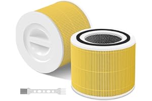 LAUKOWIND 2 unidades Core 300 Filtro para Levoit Core 300, Core 300s, Core 300-RF, 3 en 1, filtro HEPA H13 de carbón activado, purifica hasta el 99,98% para dueños de mascotas, fumadores y personas alérgicas