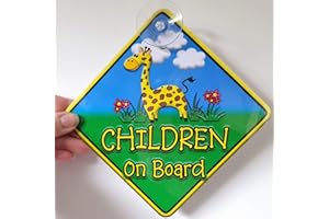 JUST THE OCCASION Giraffe Children ON Board Non Personalised Baby car Sign