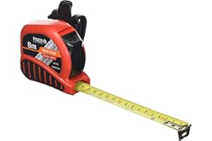 FISCO Brick-Mate 8m Pocket Tape I Made in UK I Width 25mm I EC Class I I For metric measurements I Optimized for professional bricklayers I 3 functions I Hultafors