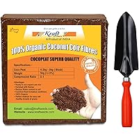 Kraft Seeds Trowel and Kraft Seeds Compressed Coco Peat Block, 5Kg
