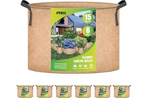 iPower Récipients d'aération en Tissu avec poignées en Nylon, pour Plantation de légumes, Brun Clair, 50 litres