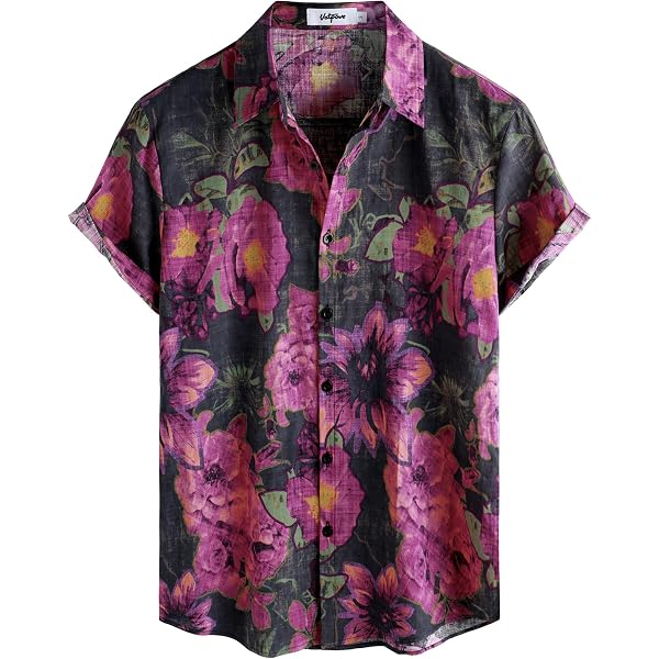 Urban Classics Herren Resort Shirt – Viskose, Tye Dye Batikmuster, Loose Fit, Kurzärmlig