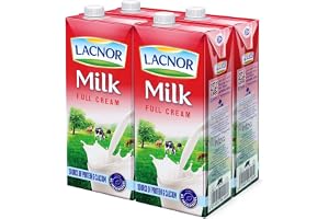 Lacnor Full Cream Milk - 1 Litre (Pack of 4)