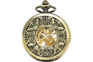 SEWOR Japon Koi Voir à Travers remontage Manuel Montre de Poche Lucky Cadeau