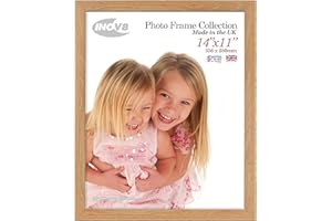 Inov8 Framing - Lime Oak 14x11 inch ( 35x28 cm ) British Made Photo Frame - Wood Effect with Glass Picture Frame