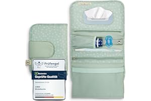 Jubi® Borsa per Pannolini con Fasciatoio per il Cambio in Viaggio, Beauty Case Pannolini e Trousse per il Cambio die Neonati con Spazio Extra – Borsa Pannolini Piccola
