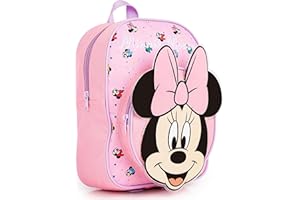 Disney Sac à Dos Enfant Fille Cartable Fille Maternelle Primaire Minnie Mouse Marie Aristochat Accessoires Officiels Idée Cadeau Rentrée Scolaire