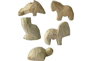 artdee® Speckstein Rohling (Tier Set) – Entdecke Deine künstlerische Seite mit unserem Set bestehend aus 5X vorgefertigter Specksteinfigur zum Specksteine bearbeiten