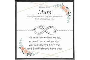 ADVIOK Infinity Bracelet for Women, 925 Sterling Silver Bracelet with Heart Cubic Zirconia Jewellery Gifts for Mum/Friends/Daughter/Girlfriend/Sister/Friend