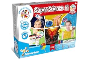Science4you - Super zestaw naukowy 6 w 1 dla dzieci 8 lat - laboratorium naukowe ze 150 eksperymentami naukowymi dla dzieci: Fabryka Slime, zestaw wulkanów dla dzieci - edukacyjne zestawy naukowe,