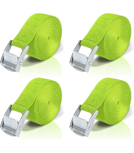 Cinghie Di Tensione Con Cricchetto - Set 4 Pezzi Da 6 M, Carico 700 Kg, Per Trasporto E Fissaggio - Foto 6