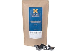 VEHADI WELLNESS Piedras Shungit Pulidas para Purificación de Agua, 100g, para Botella de Agua de Cristal Curativa, Agua Infundida con Piedras Naturales, Auténticas Pepitas de Shungit para Limpieza y Filtrado de Aguua