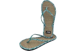 Amix Diamond Eleganti Ciabatte Donna Estate Modello Caraibi Fondo Bambù Infradito in Paglia per Mare, Spiaggia, Giardino