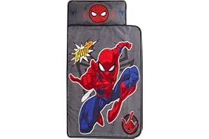 IDEA NUOVA Super Soft Plush Toddler Quilted Nap Mat with Built in Blanket and Pillow