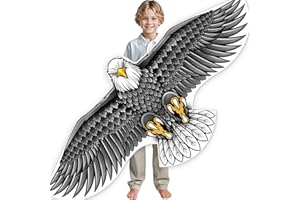 SGftre Eagle Kite，Pretty Color, Stronger Frame，Large Eagle Kite for Girls and Kids，Easy to Assemble，Perfect for Summer Beach Vacation，Includes Kite String