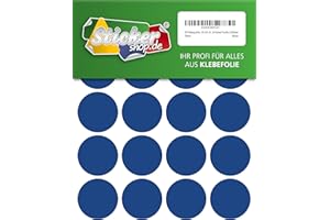 WP KLEBEPUNKTE 40 MM 80 Klebepunkte, 40 mm, blau, aus PVC Folie, wetterfest, Markierungspunkte Kreise Punkte Aufkleber