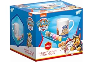 TOTUM PAW PATROL Tazza da dipingere tazza da colorare con i motivi incl. 6 colori diversi e pennelli