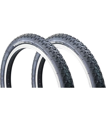 COPPIA Pneumatici Baldy's 20x1,75 Bianco Parete Per Bici MTB E Citt&agrave; - Battistrada Liscio