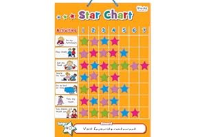 FIESTA CRAFTS LTD Fiesta Crafts Star Chart - Magnetic Activity Board for Kids, Toddlers, Preschoolers, Boys & Girls - Teaches Responsibility, Good Behaviour & Chore Obedience at Home or in The School Classroom