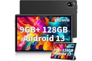 DOOGEE U10 Tablet 10 Pollici, 9GB RAM+128GB ROM/TF 1TB Tablet Android 13, Tablet Google GMS | Bluetooth 5.0 | WiFi-6 | 5060mAh | 1280 * 800 | 5MP+8MP | Widevine L1 | TÜV Certificato