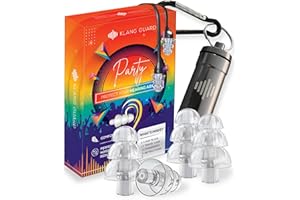 KLANG GUARD® Hochwertiger Ohrstöpsel Konzert für hohe Musikqualität - Earplugs Festival und Gehörschutz Konzert Ohrstöpsel Festival - mit praktischem Anhänger und Case - wiederverwendbar