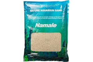 Landen Namale,Arena para acuario de 4.5 libras (1.7 L), arena cosmética para tanque de plantas, arena de río de color natural de grano fino para tanque de biotopos de agua dulce o de agua negra