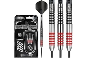 WINMAU Darts Ton Machine Professional Tungsten Darts Set with Prism Flights and Shafts (Stems) 22g | 23g | 24g | 26g | 27g Gram Steeltip Dart Set