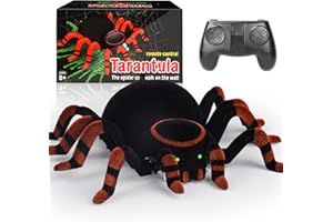 MOMOSTAR 2.4GHZ Araignée Télécommandée Jouet Enfant 6-12 Ans Garcon Fille, Escalader des Murs Et Ramper sur Le Sol Anniversaire Cadeau Enfant 6-12 Ans Garcon Fille Jeux