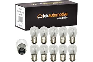 Tek Automotive P21/5W 380 Car Bulbs 10 Pack – 12V 21/5W BAY15D Stop Tail Brake Light Bulbs – E Approved Road Legal Replacement Lamps – Long Life Dual Filament Stop/Tail Twin Contact Bulbs