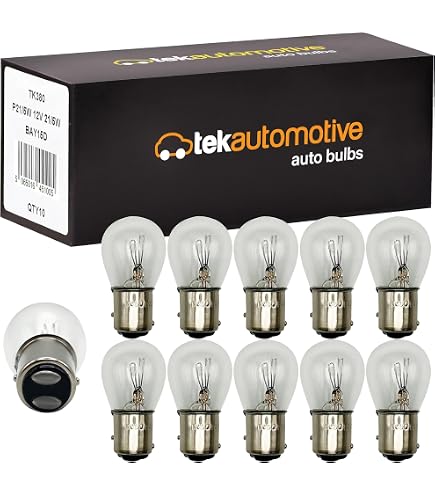 Netagon Confezione Da 10 Lampadine Auto 382 (12V 21W BA15S) Per Stop E Frecce