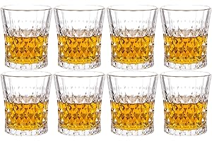 JAIEF 60ml bicchierini, vetro senza piombo, trasparente con base solida (set di 8) (a8 set)