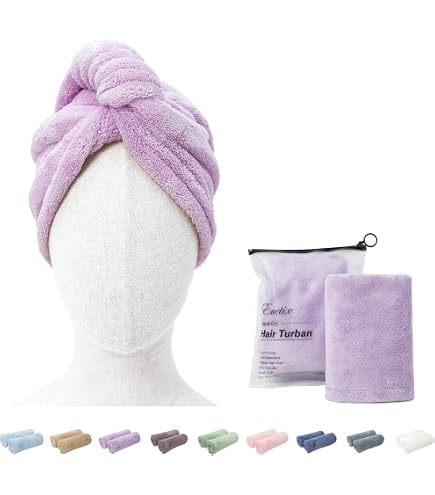 Serviette Cheveux Turban En éponge Bambou - Fabriqué En France - Séchage Rapide Après Douche