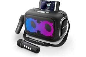 Energy Sistem Karaoke Star – Altavoz Portátil (Bluetooth 5.4, Reproductor MP3, Luces LED, 60W, IPX4, 2 micrófonos, 8 Horas de batería)