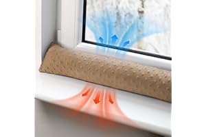 TOTSY BABY Paraspifferi porta isolante 150 cm - Salsicciotto sottoporta e finestra antivento decorativo Ideale per ingresso casa finestre e cuscino per cameretta bambini Beige