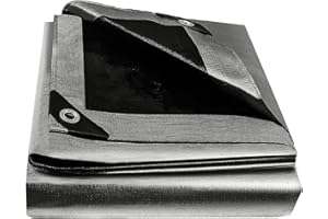 ‎EPFHR 2 m x 6 m Tarpaulin Fabric Tarpaulin 180 g/m² Waterproof Tarpaulin with Eyelets Protective Tarpaulin Boat Tarpaulin Wooden Tarpaulin for Garden Furniture Pool Cover Trampoline Roof Tarpaulin