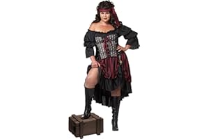 California Costumes 1715 kostium dla dorosłych piratów Wench, czarny, XXL
