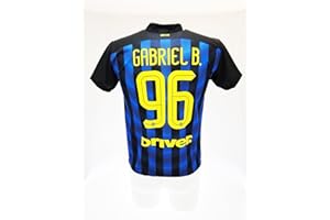Inter Maillot de football Gabriel Barbosa Gabigol 96 réplique autorisée garçon homme