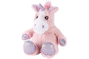 ‎WARMIES Warmies Plüsch Irideszentes Pinkes Einhorn Mikrowellen-Wärmekissen, beschwertes Plüschtier leicht duftend mit französischem Lavendel, Warmies Mikrowellen-Spielzeug